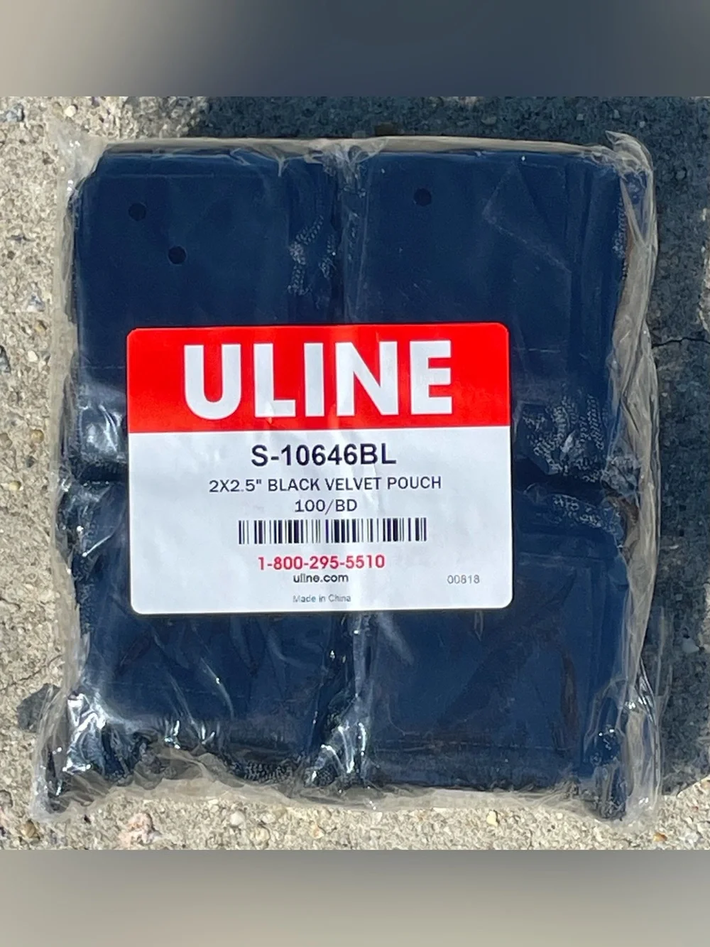 100 Pack Black Velvet Drawstring Pouches - 2 x 2 1⁄2